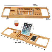 Load image into Gallery viewer, Bamboo Bathtub Rack Plus