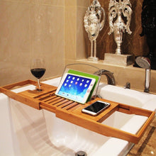 Load image into Gallery viewer, Bamboo Bathtub Rack Plus